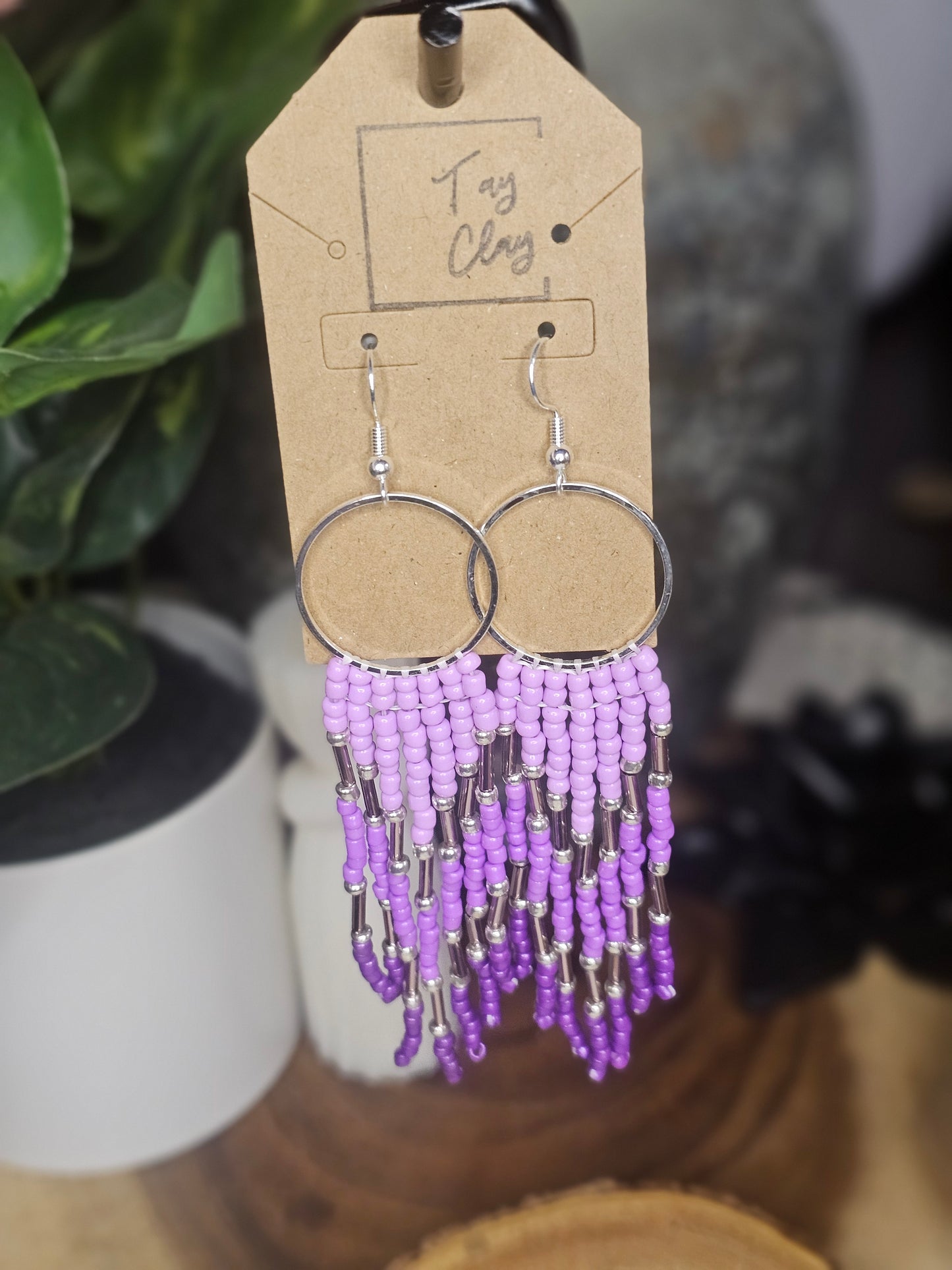 Rayne Beaded Fringe Earrings