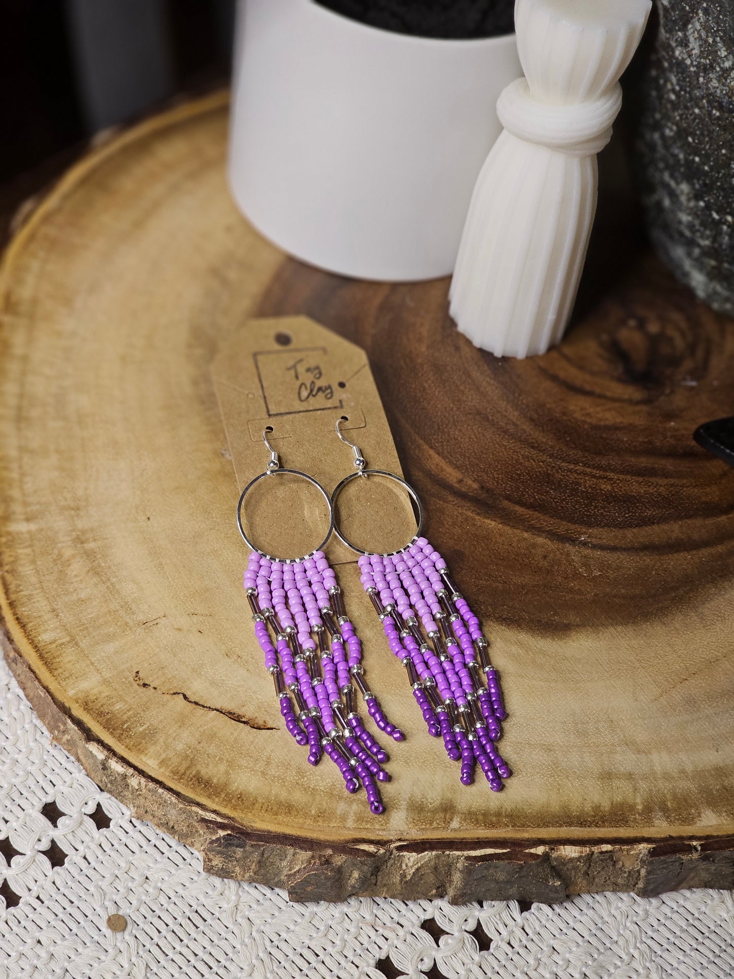 Rayne Beaded Fringe Earrings